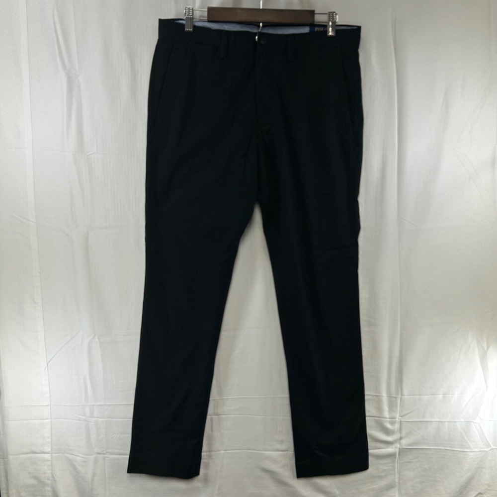 Polo Ralph Lauren‎ Chino Pants Mens 34x31 Black Slim Stretch Cotton Twill